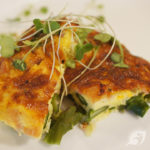 Crustless Asparagus, Blue Cheese & Ham Quiche social share image 720x720