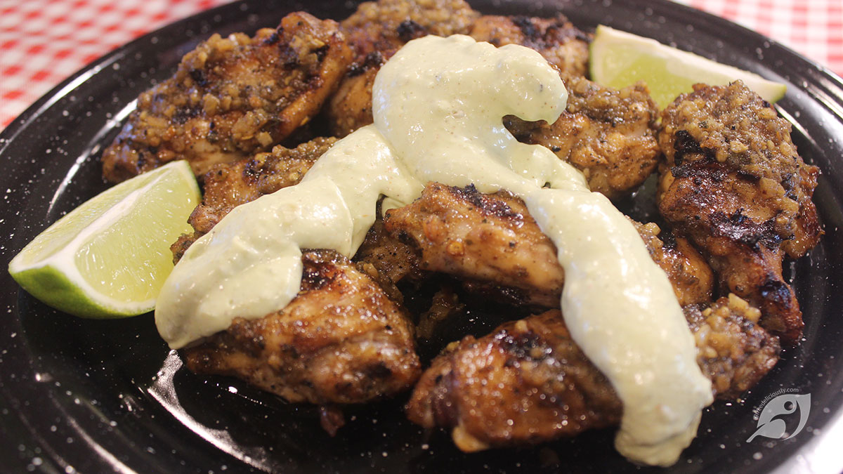 Spicy Southwestern Grilled Wings with Avocado Jalapeno Dressing