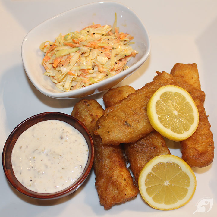 Gluten Free Fish and Chips  with Homemade Tartar Sauce