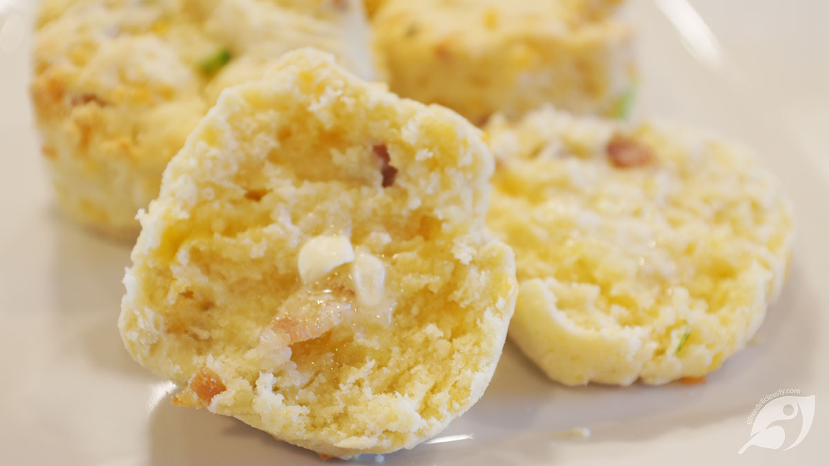 Savory Bacon, Cheddar & Scallion Biscuits