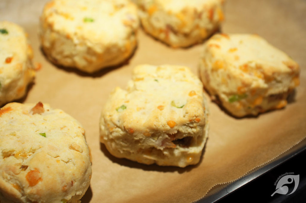 Savory Bacon, Cheddar & Scallion Biscuits