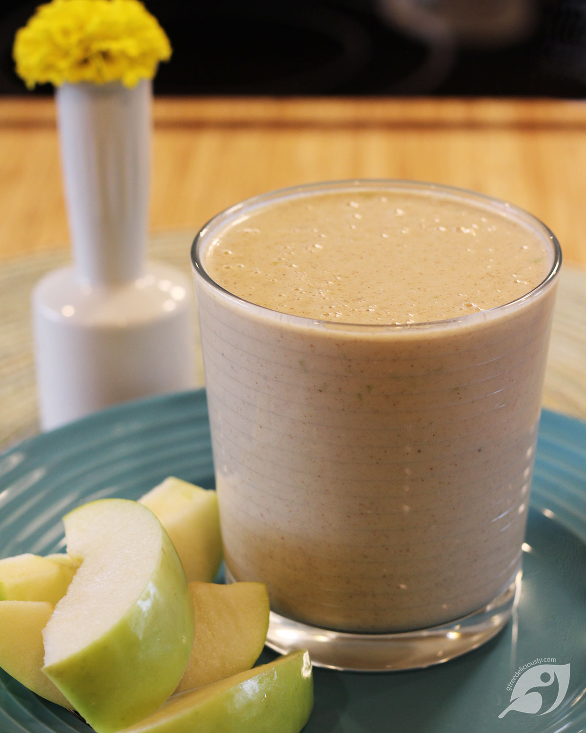 Chocolate Almond Apple Oatmeal Protein Shake