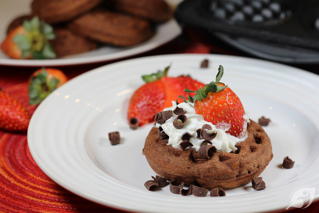 Fudgy Chocolate Dessert Chaffles