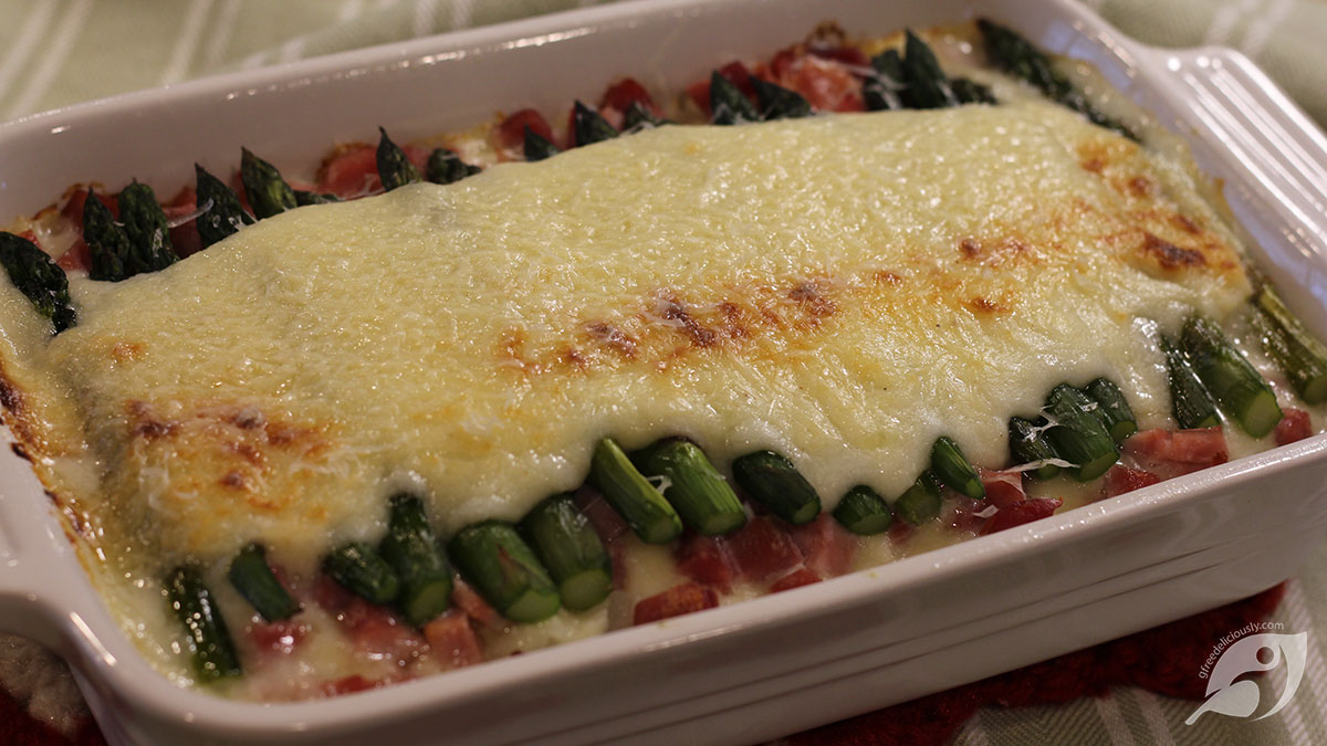 Asparagus & Ham AuGratin Casserole