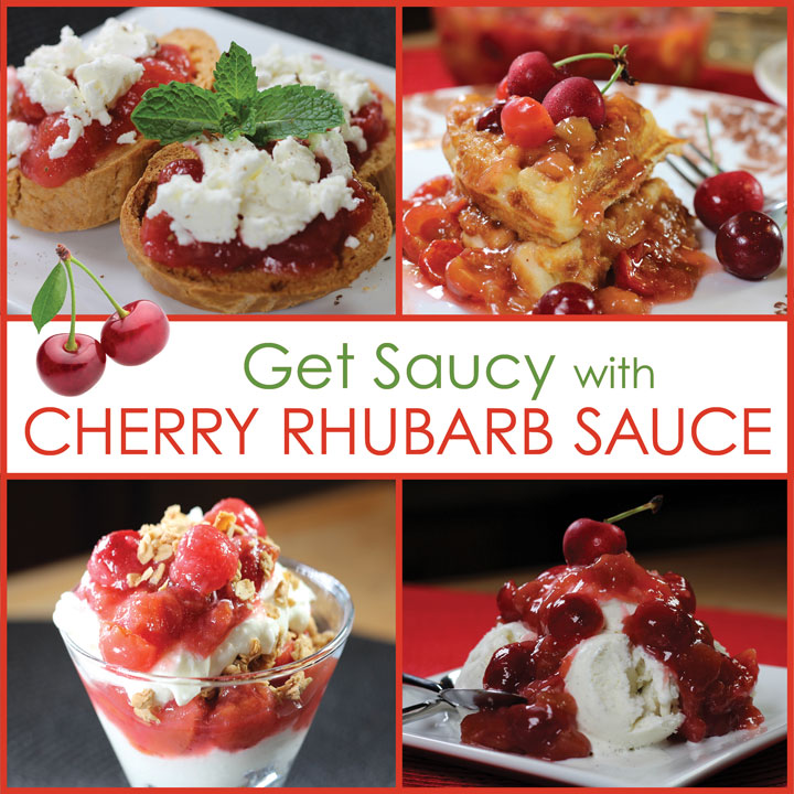 Cherry Rhubarb Sauce on Food