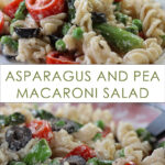 Asparagus and Pea Macaroni Salad ready to eat