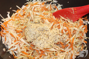 making Creamy Coleslaw step 4