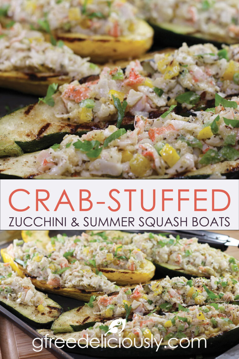CrabStuffed Zucchini & Summer Squash Boats