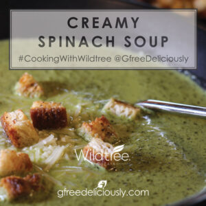 creamy spinach soup social share image