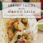 Shrimp Tacos with Mango Salsa social share graphic