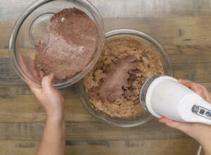 Add dry ingredients a little to a time