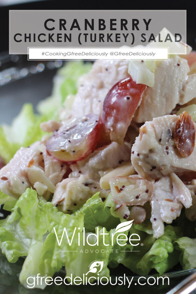 Cranberry Chicken (Turkey) Salad Pinterest image