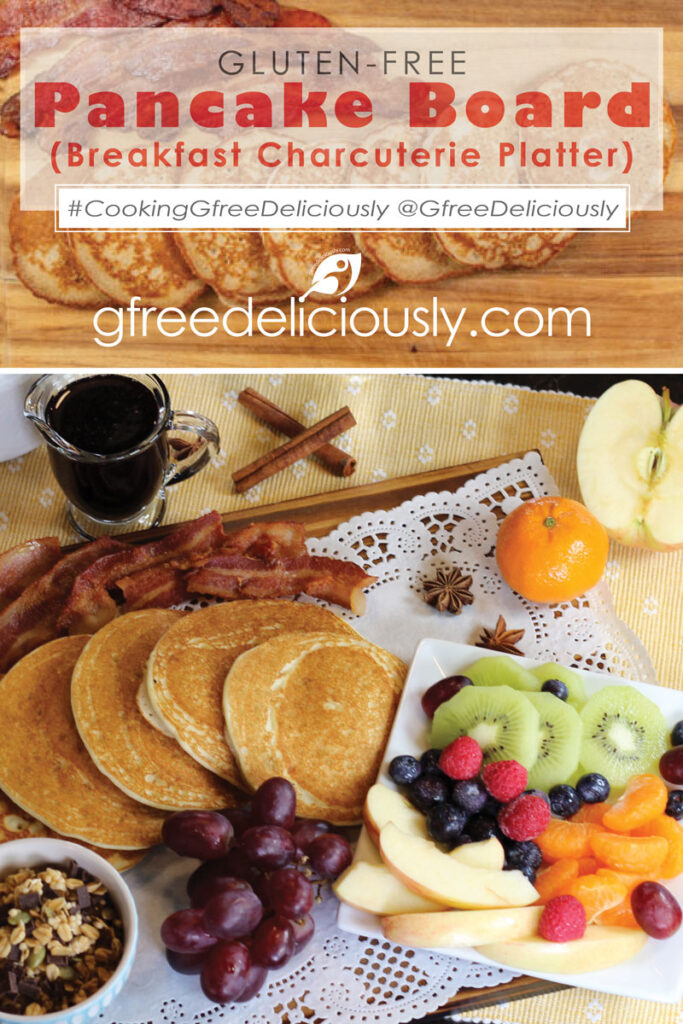 Gluten-Free Pancake Board (Breakfast Charcuterie Platter) Pinterest share graphic 800x1200px