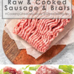 How to Store and Freeze Raw and Cooked Sausage and Brats Pinterest share graphic 800x1200