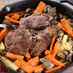 You’ll know the roast is ready for serving when the veggies are fork-tender and the meat tears easily with a fork. Garnish with fresh parsley if desired.