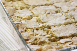 Bake for 40-45 minutes at 350°F (177°C) until the filling is lightly browned.