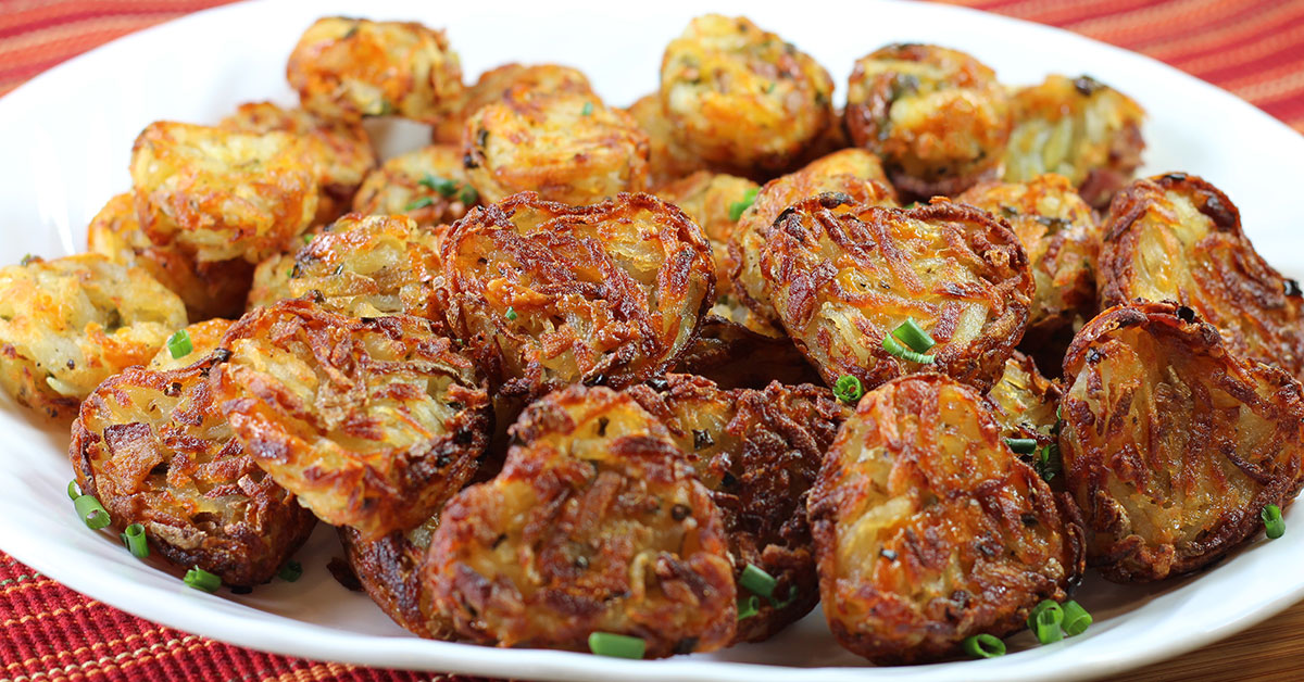 Make Them Fun! – If you have a shaped muffin tin, why not try it out? The muffin tin method for making tater tots leaves lots of room for being creative in the kitchen. We L♥VE using our heart-shaped mini muffin tin to make the tots extra filled with love. Let your creativity flow; there may be even more tin shapes that would work well too!