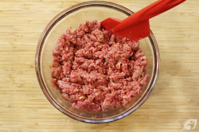 Combine the ground beef and pork and set aside until needed.