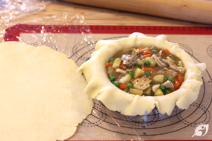 Spoon the mixture into crust-lined pan(s).